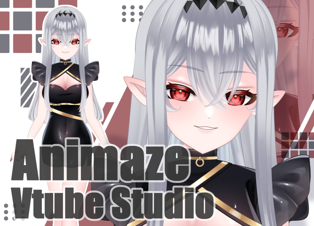 【銀髪】エルフ耳の女性【Animaze/VTS対応】