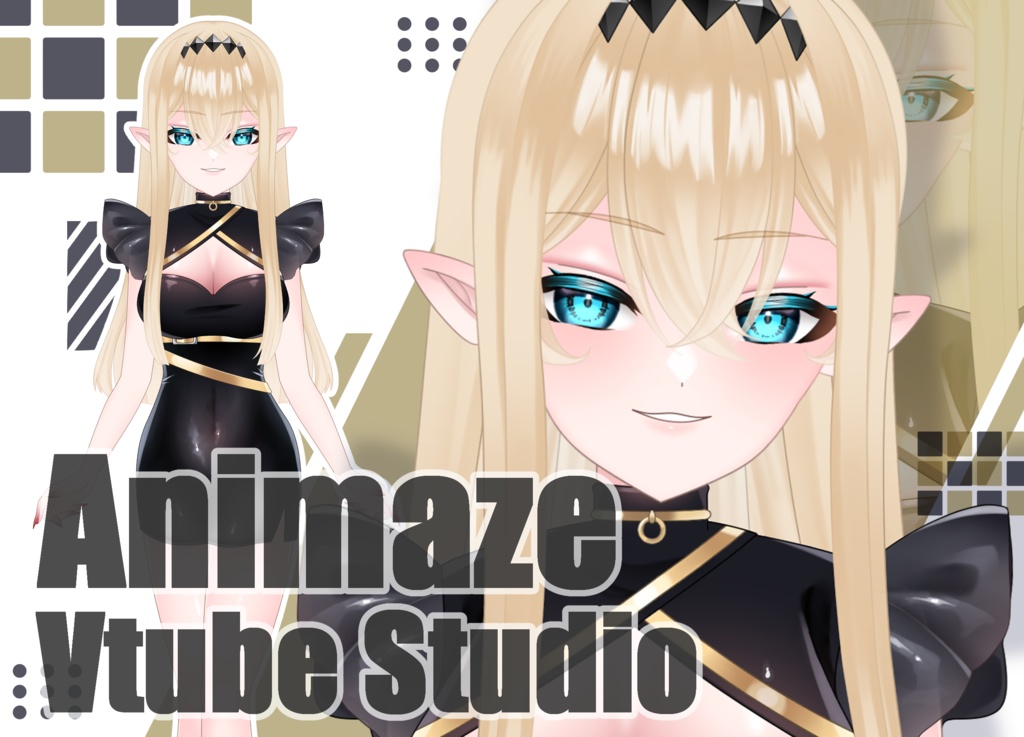 【金髪】エルフ耳の女性【Animaze／VTS対応】