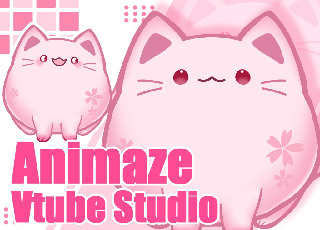 【さくら色】まぁるいねこ【Animaze/VTS対応】