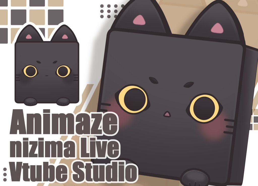 ブロックねこ【Animaze/VTS/nizimaLIVE対応】