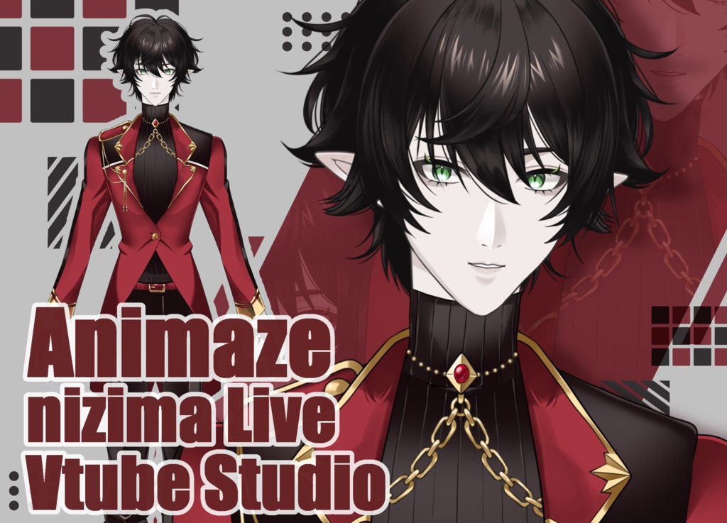 吸血鬼っぽい男性【Animaze/VTS/nizimaLIVE対応】