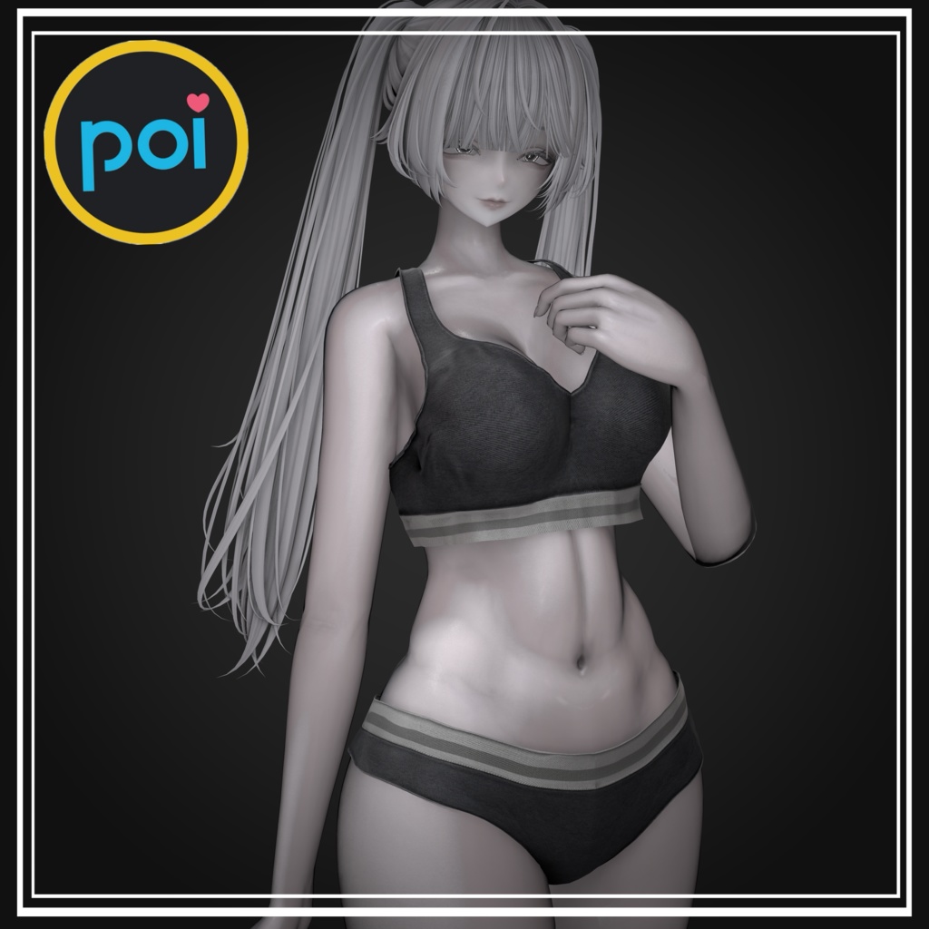 黒リム肌マテリアル【poiyomi】