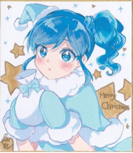 クリスマスの色紙