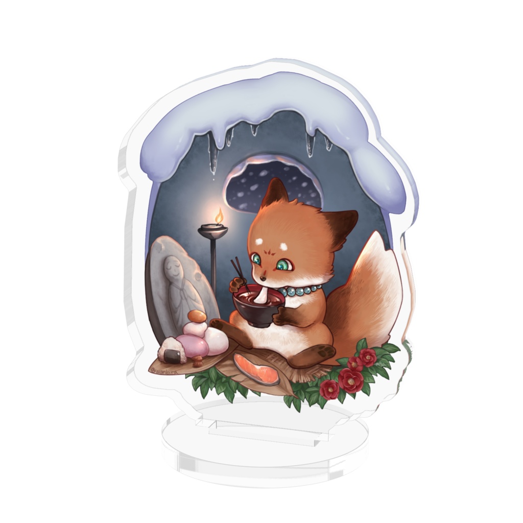 冬きつねアクリルフィギュア