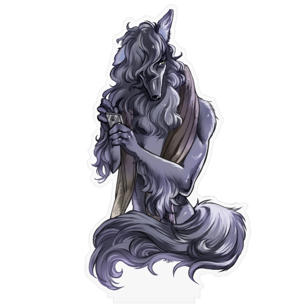 ブラックボルゾイアクリルフィギュア