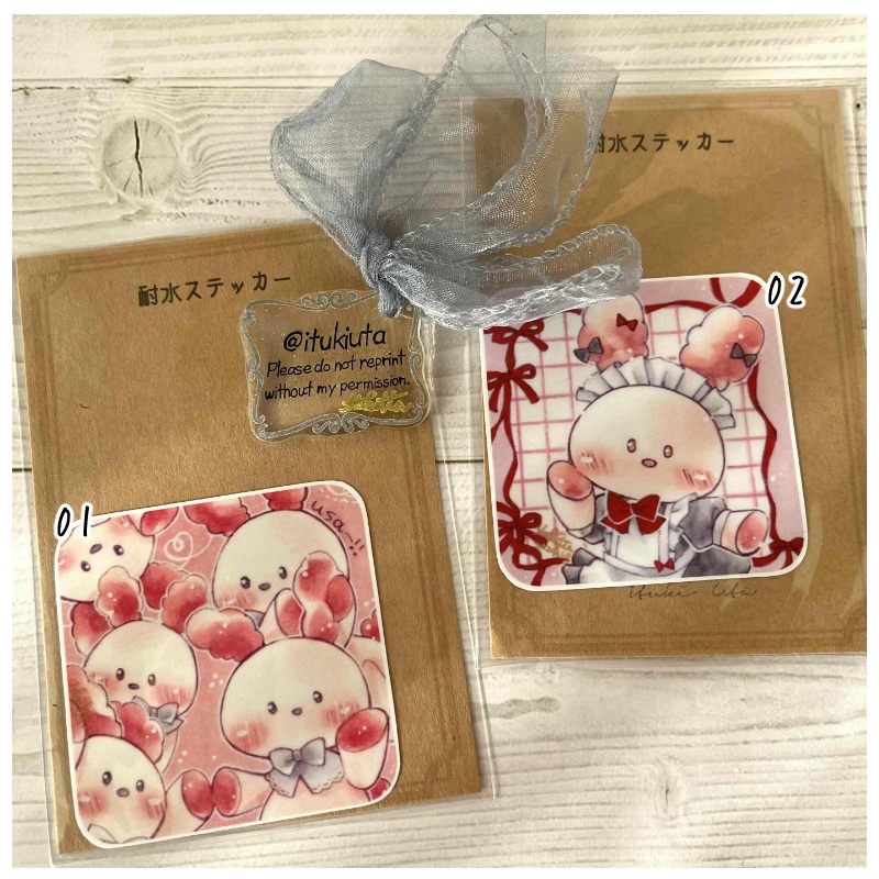 【耐水ステッカー】うさたんいっぱい!