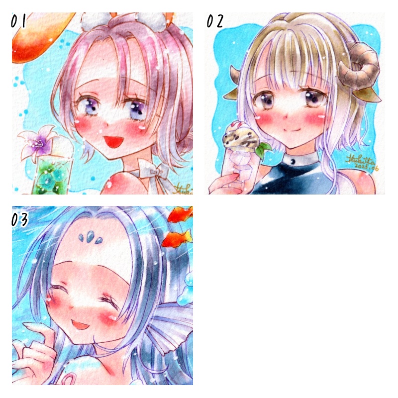 【豆式紙】夏のドリンク