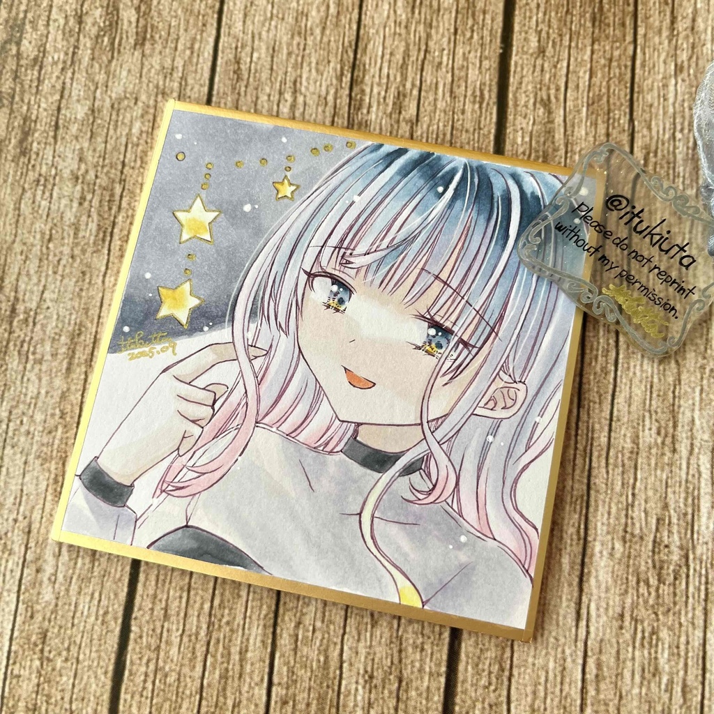 【豆式紙】羽根と星と夜