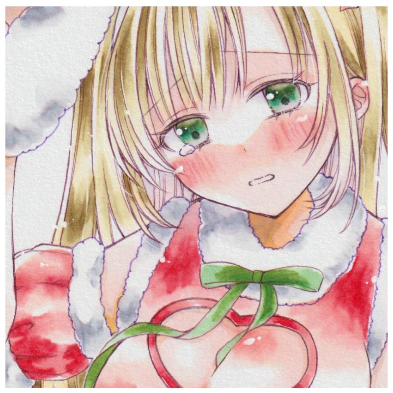 【原画】クリスマスふわふわバニーちゃん