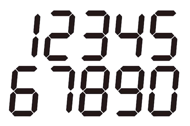 7セグメントのフォント