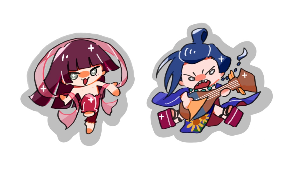 いぬともギラギラステッカー（セット）