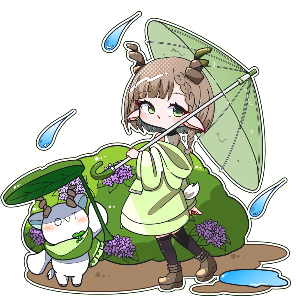 梅雨ぽんた（背景あり）
