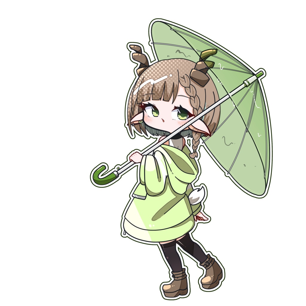 梅雨ぽんた（背景なし）