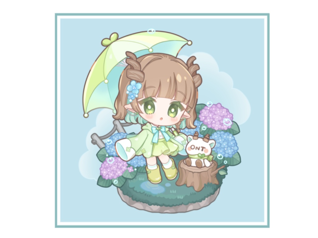 生誕豆色紙（ブルー）