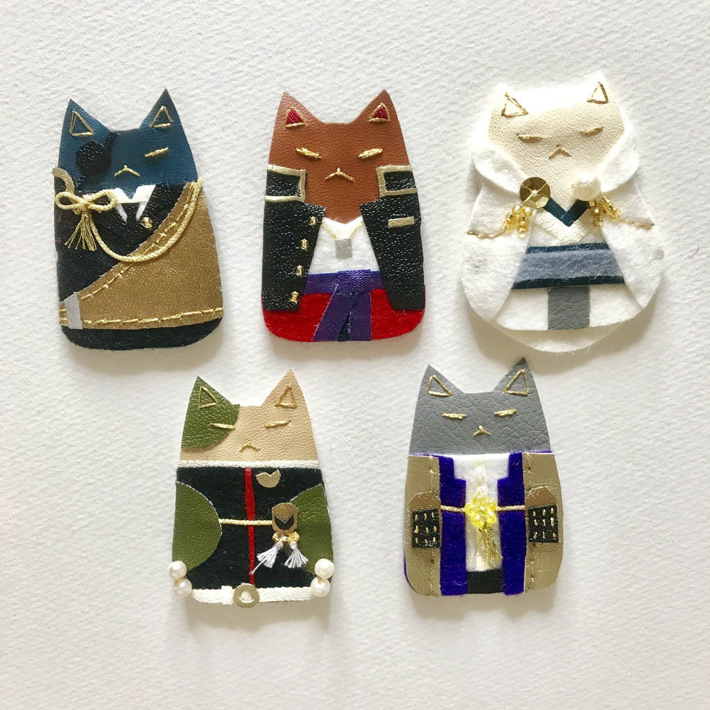 とうけんにゃんぶ布バッヂ