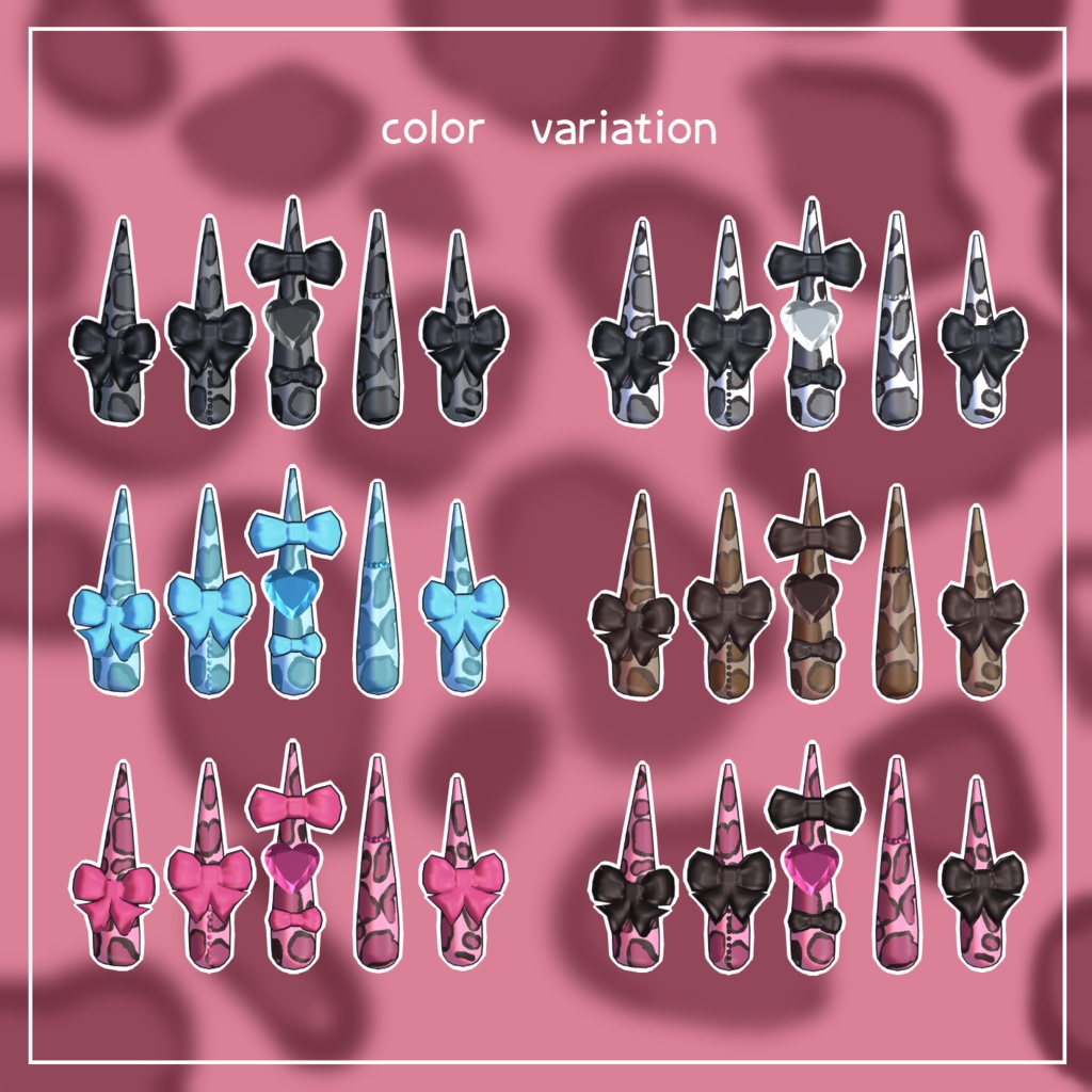 【凪夜瑠璃/森羅対応】Leopard Ribbon