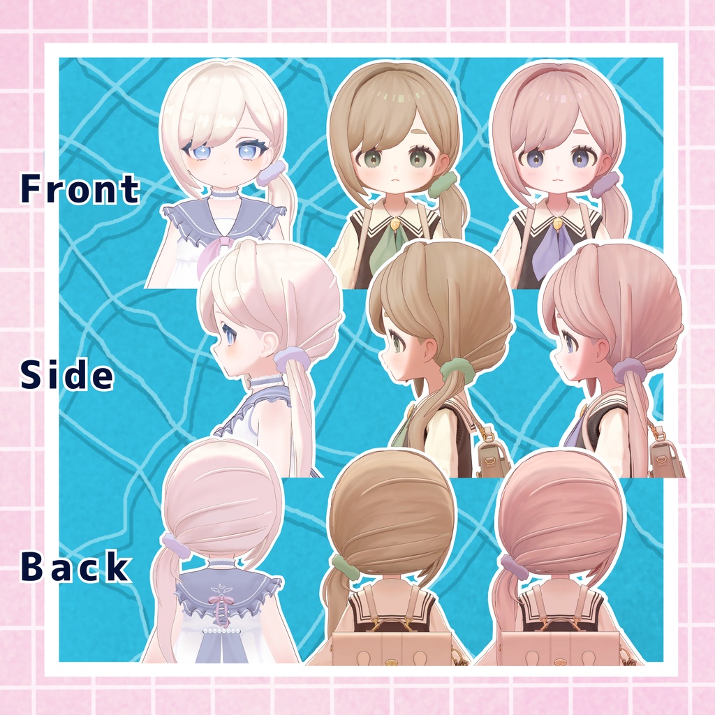 【5アバター対応】あちあちサイドテール
