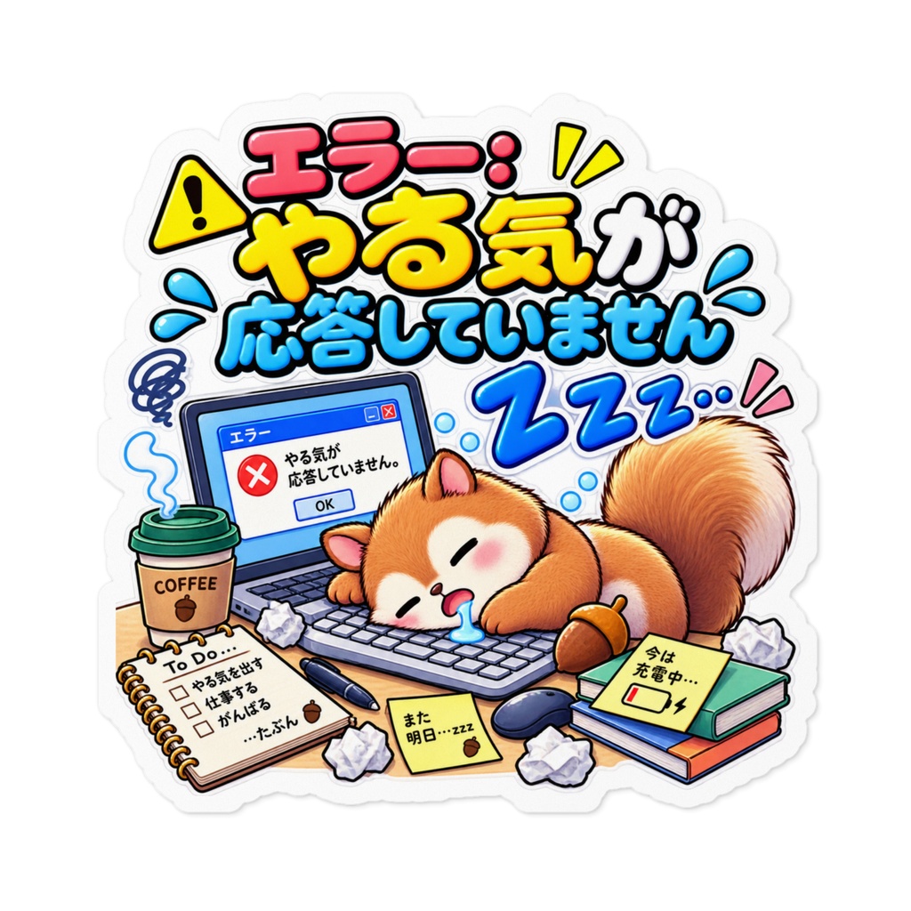 エラー：やる気が応答していません / リス