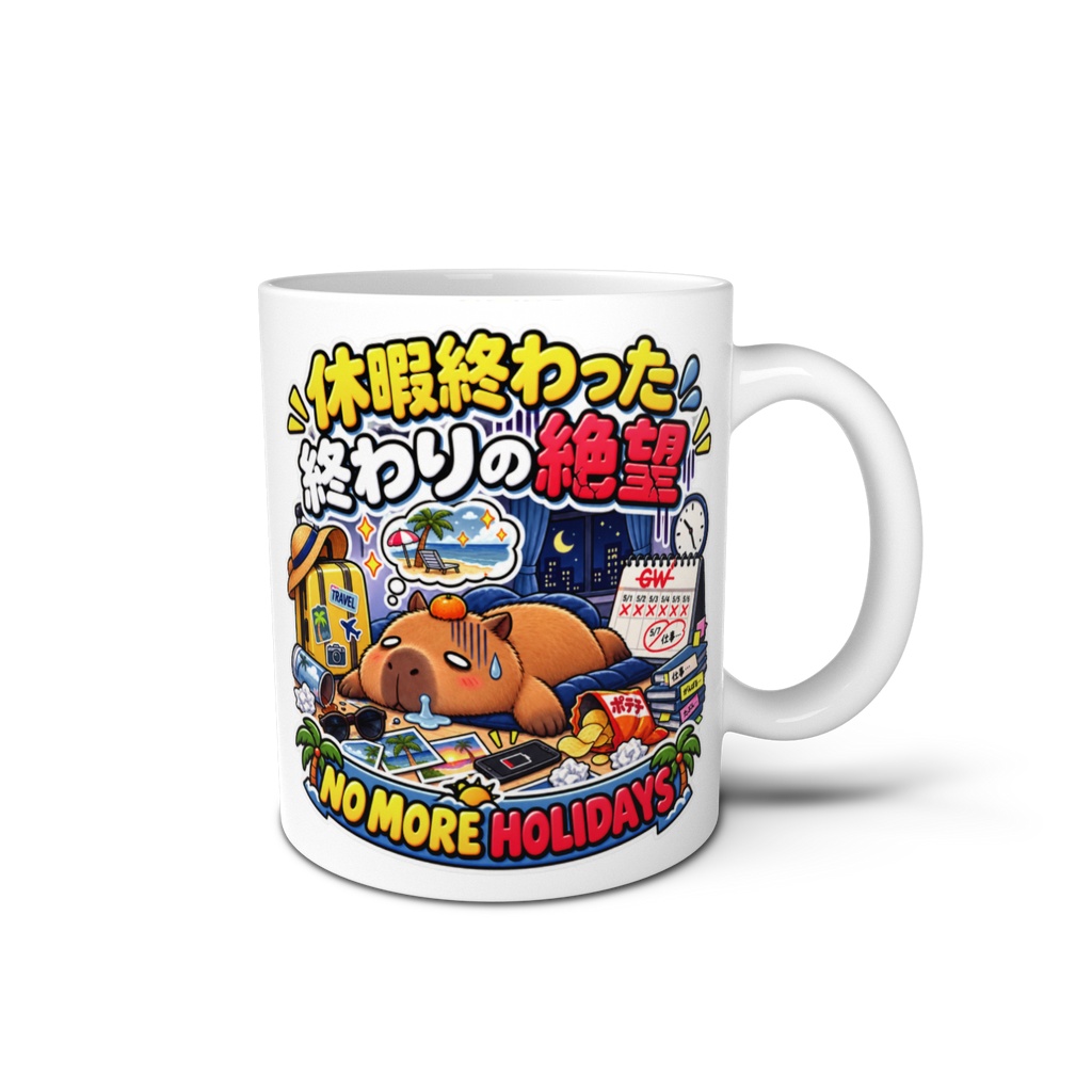 楽しかった連休が終わり、明日から仕事という現実を直視できない（カピバラ） / "NO MORE HOLIDAYS" Capybara
