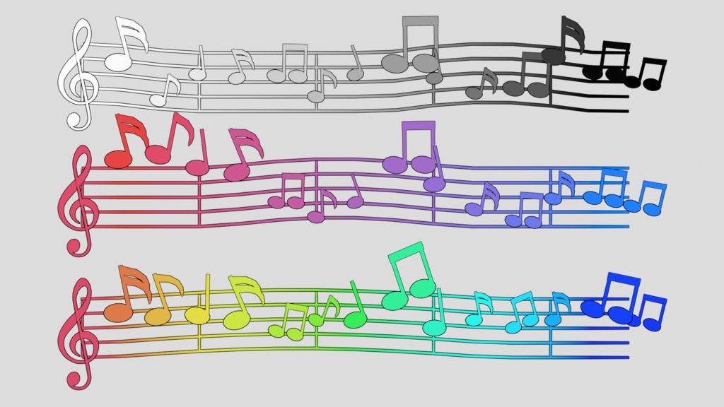 Sheet_Music ジオメトリーノード作例②【Blender】