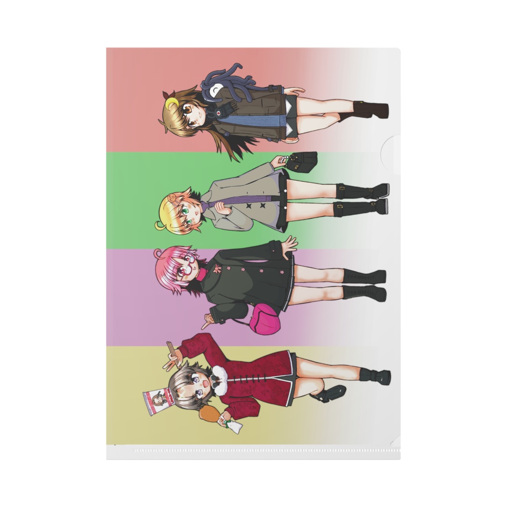 忍者Vtube 柊早輝 ももちもも 忍音ニコ 宮葉之玄烏&もじゃ丸 クリアファイル