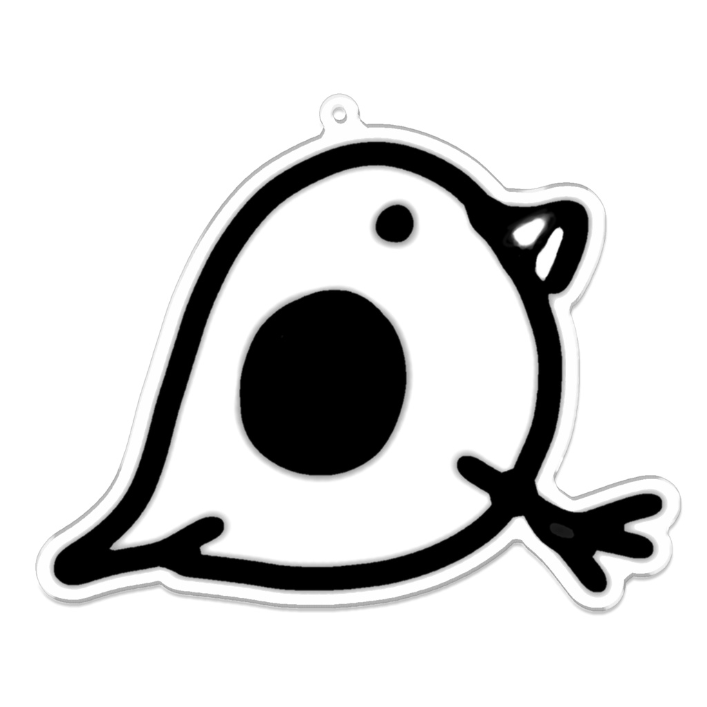 とり(大)アクリルキーホルダー - 100 x 100 (mm)