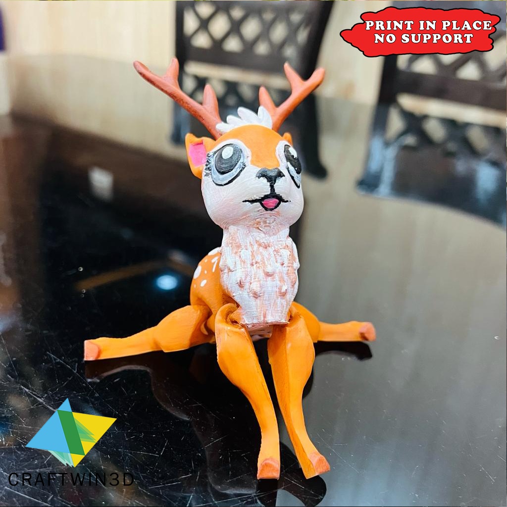 可愛い可動式のシカ3Dモデル!