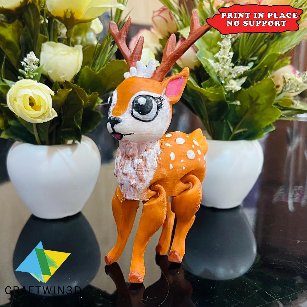 可愛い可動式のシカ3Dモデル!