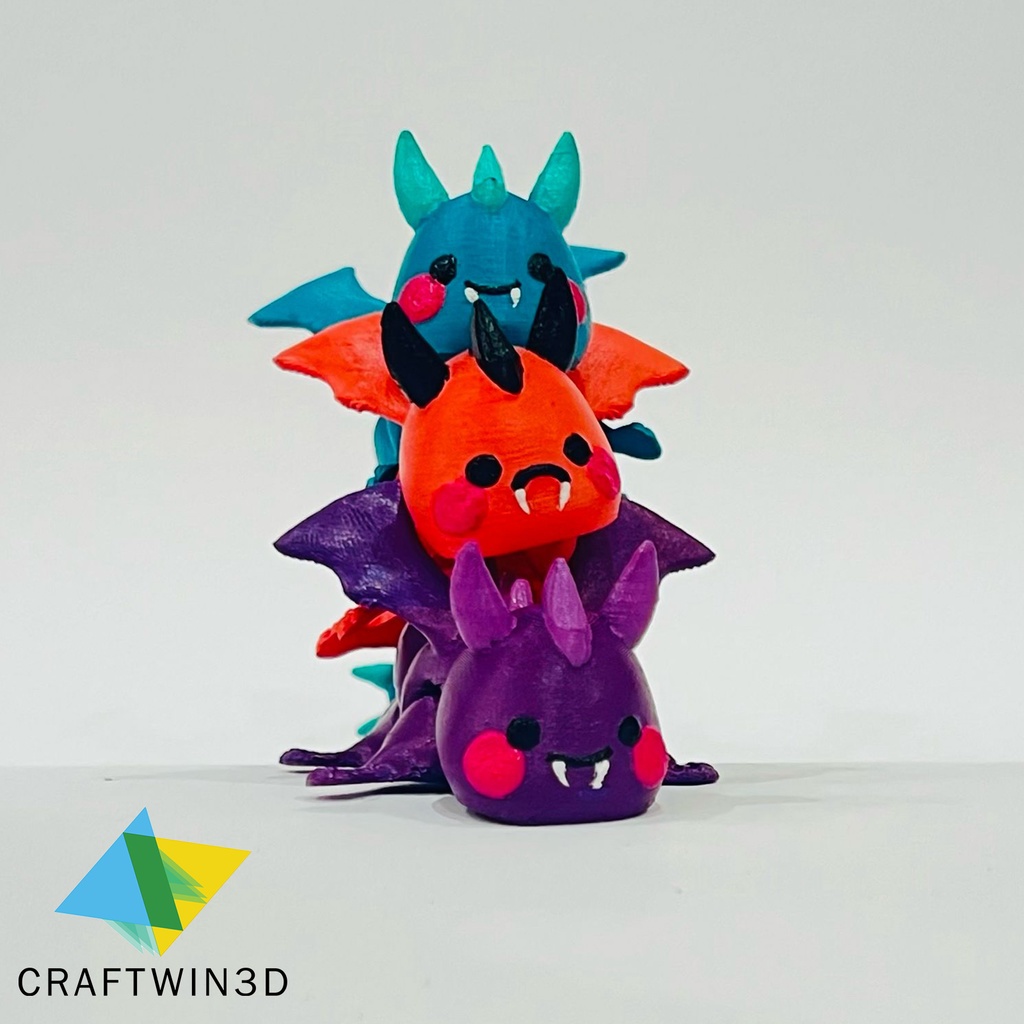 FLEXI ADORABLE DRAGON LAYING PRINT IN PLACE