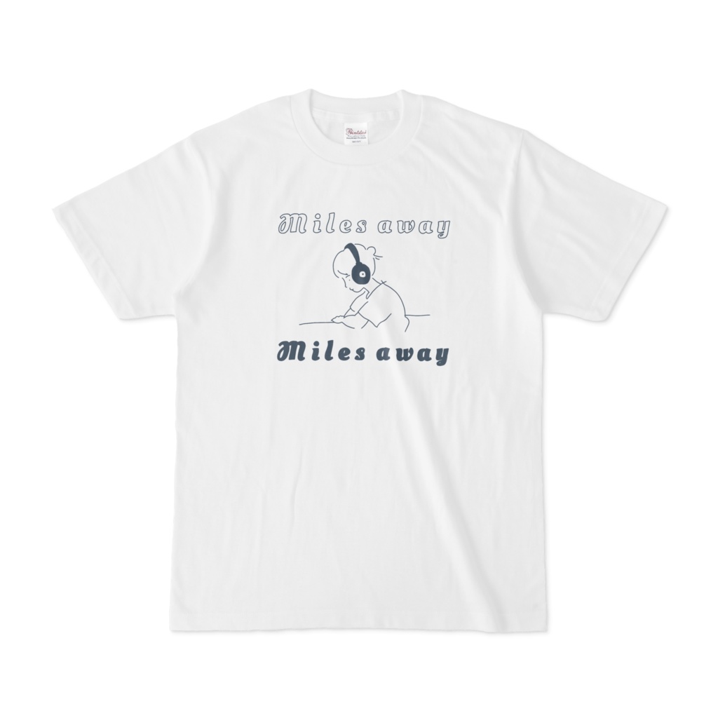 T - shirt :Music: White & Navy