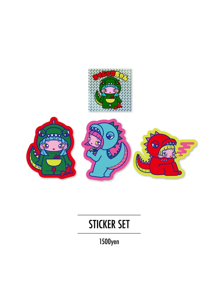 怪獣chanステッカー 4種セット