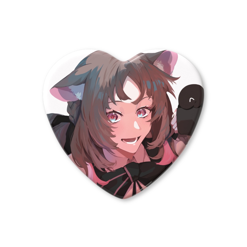 ハート型缶バッジ