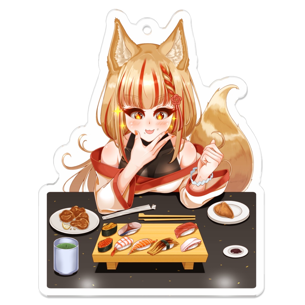 「キツネちゃん」アクリルキーホルダー