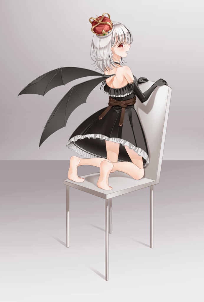ポストカード「chair(吸血鬼ちゃん)」