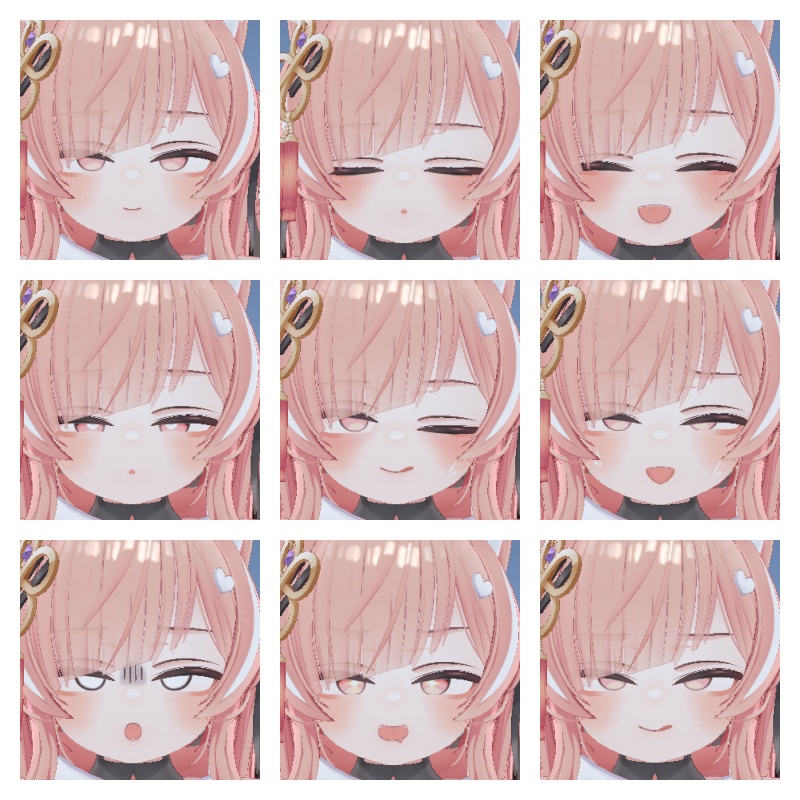 【イチゴ専用】Blendshape&FaceAnimation16+4種類【ICHIGO/いちご表情アニメーション】