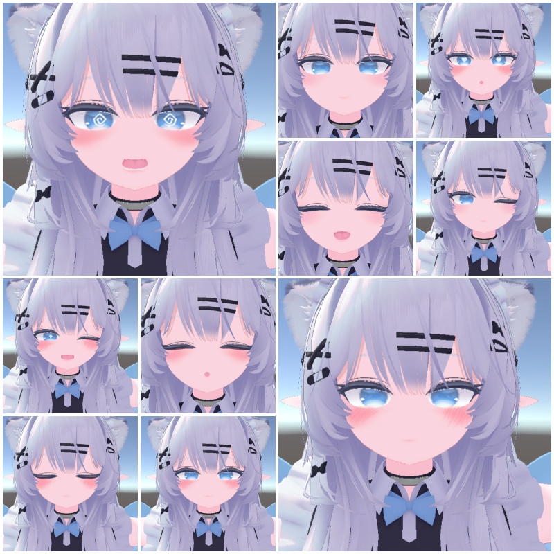 【瑞希専用】Blendshape&FaceAnimation16種類【MIZUKI/瑞希表情アニメーション】