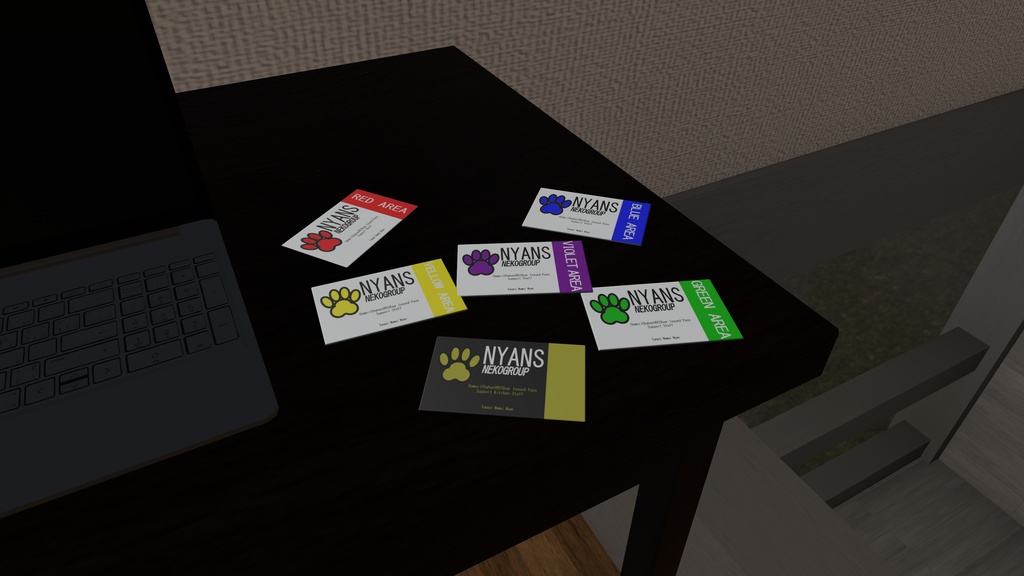 【無料あり】VRCWorld用PB付NyansCardKeySet