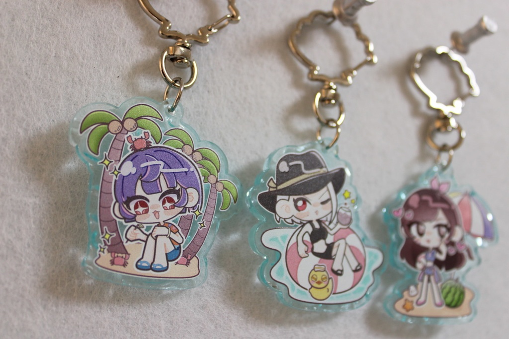 🌴なつだよ!🌴🍹アクリルキーホルダー🍹