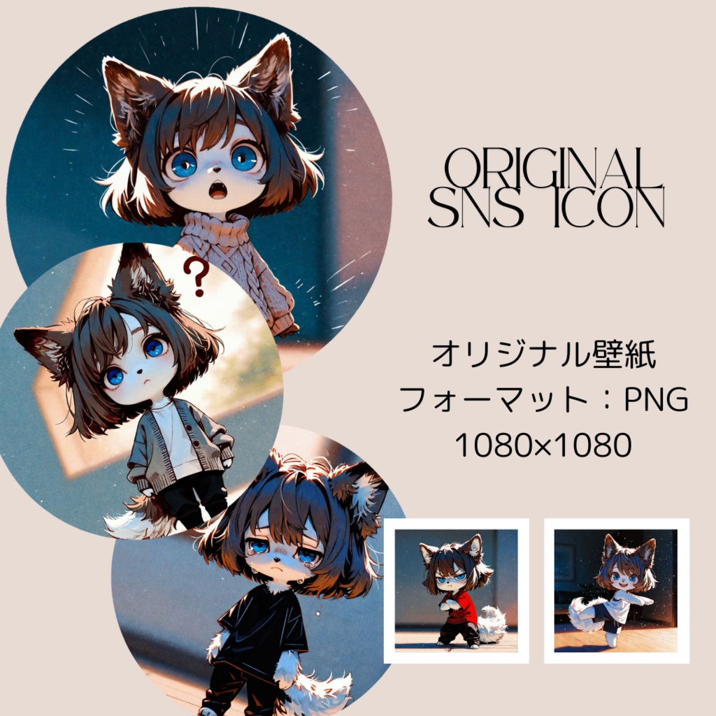 縷々くんSNSアイコンセット Vol.1【無料】