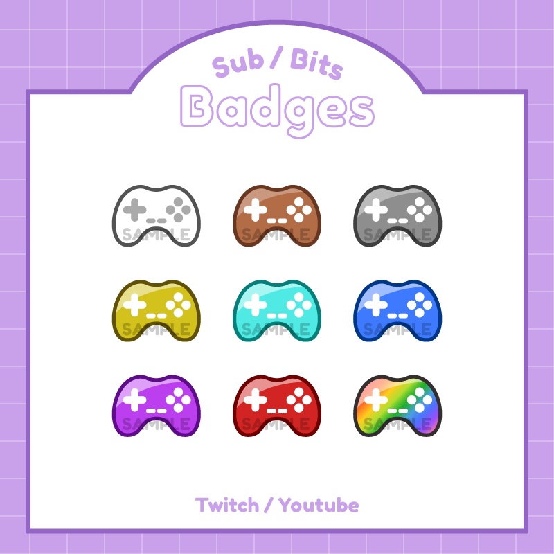 【サブスクバッジ】コントローラーゲーミングカラー9色