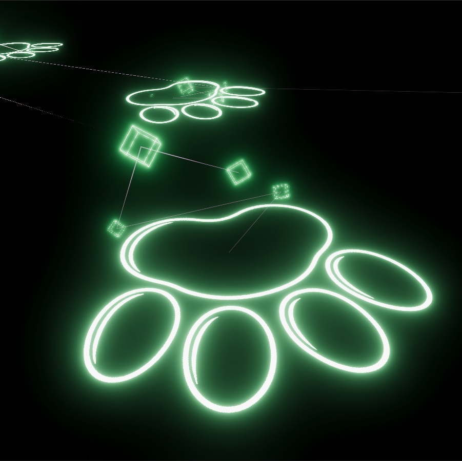 肉球パーティクル「PawPrints」|Footprint VFX Particle