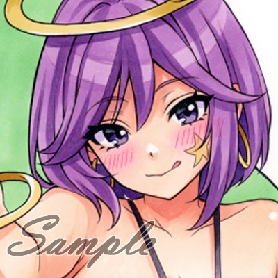 同人☆手描きイラスト☆pixivリクエスト依頼品☆中色紙☆直筆☆原画☆