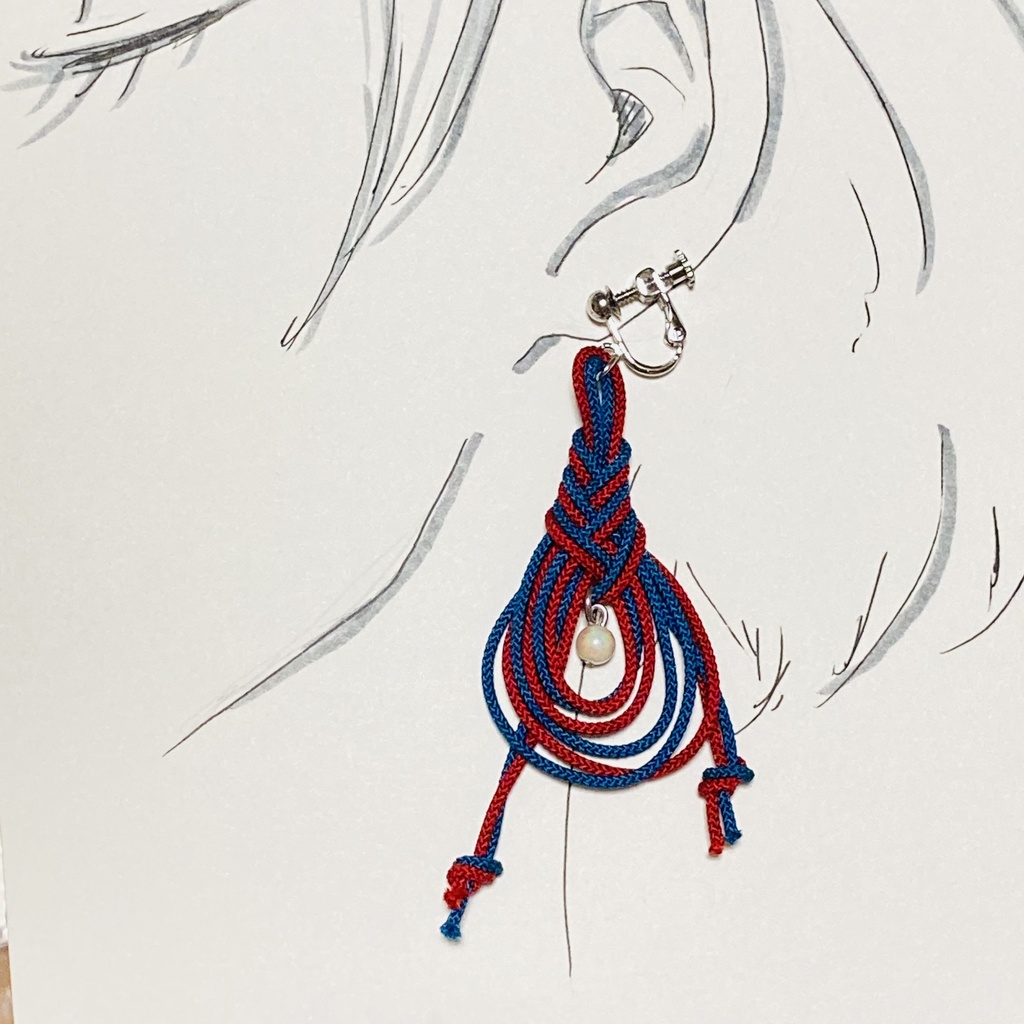 イチサマみょうが結びイヤリング