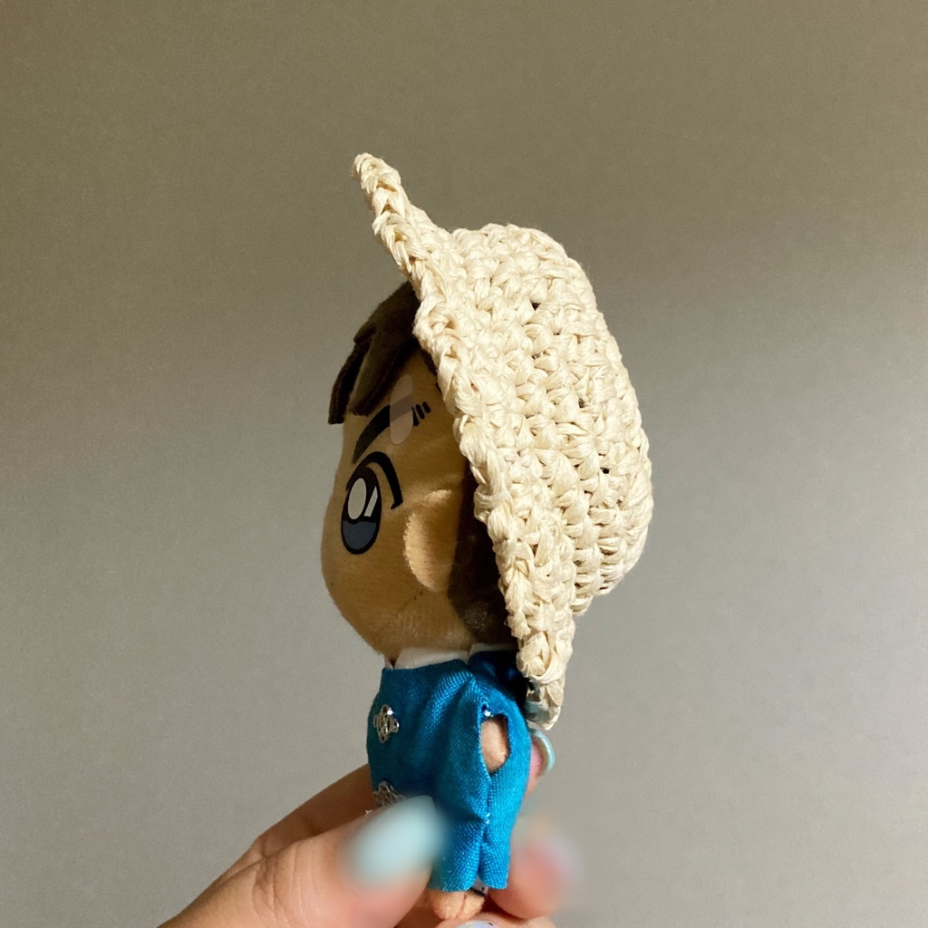 【10-12cm】ぬい用麦わら帽子/ベージュ