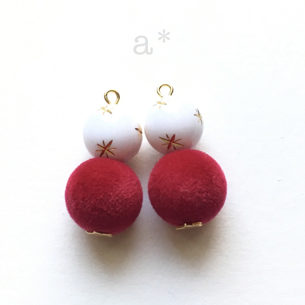 星空雪だるまのイヤーアクセサリー