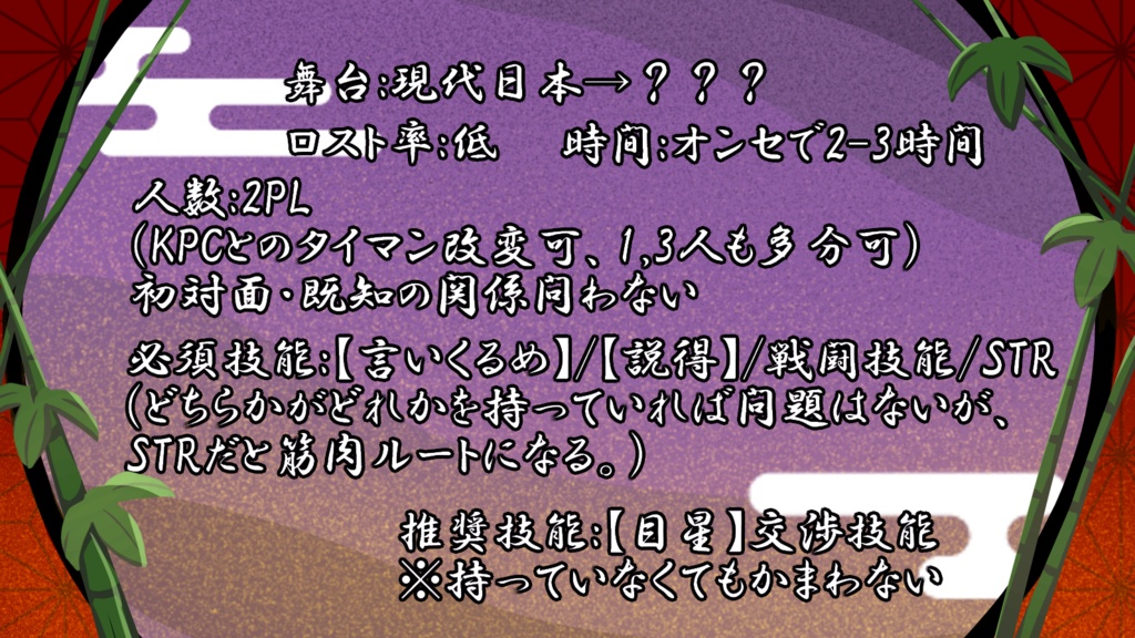 【CoC】丁か半か【SPLL:E196697】