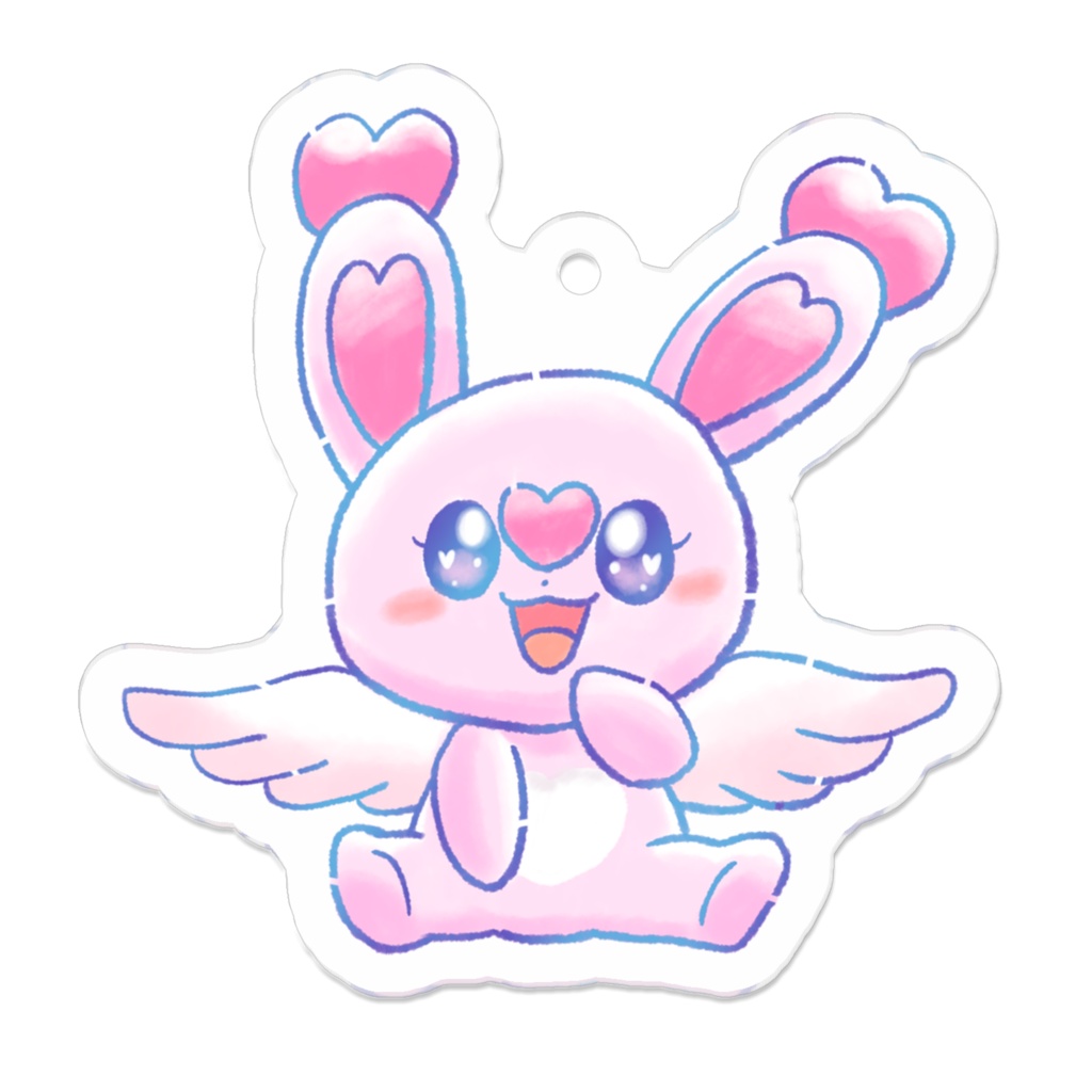 AngelRabbits アクリルキーホルダー　らぶうさ①