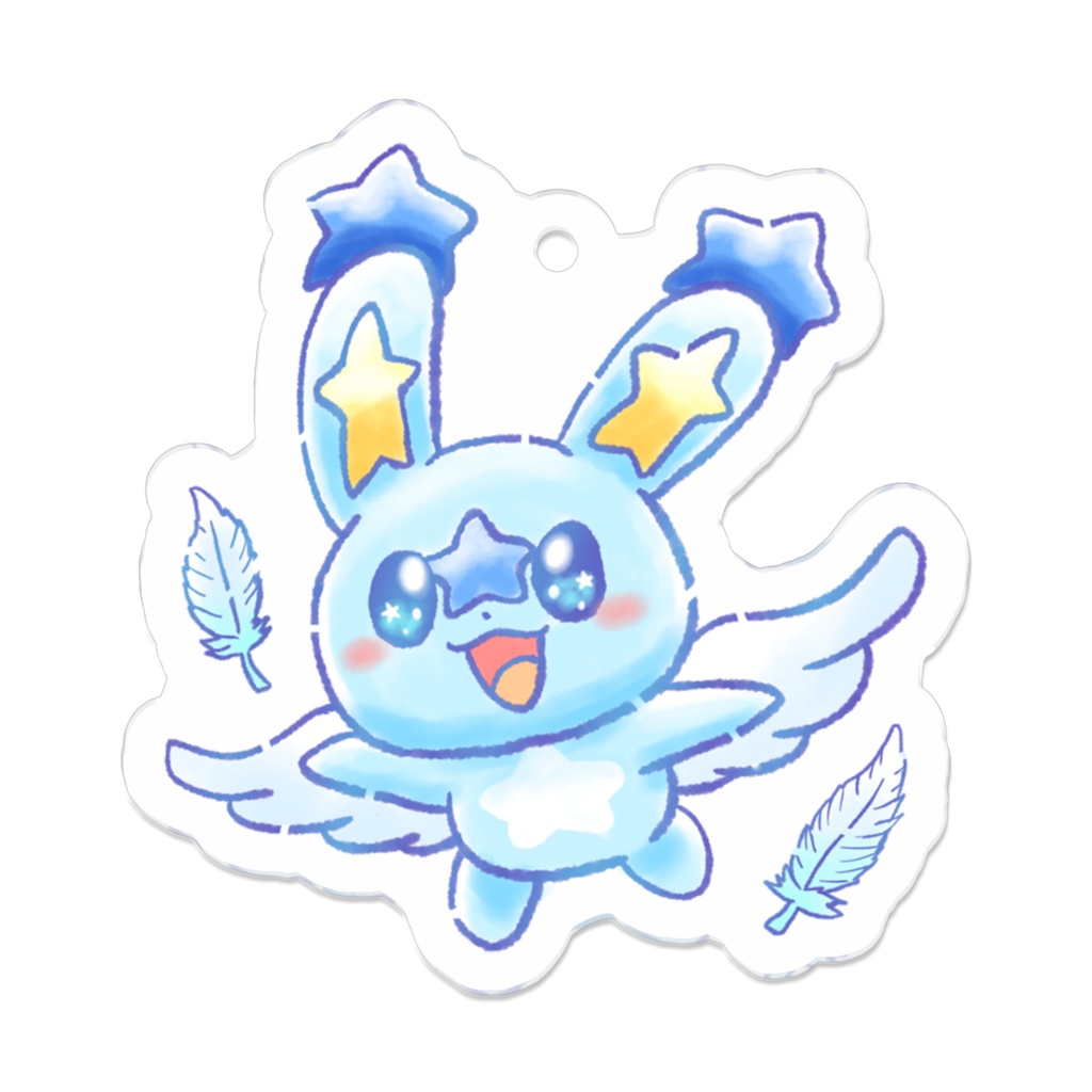 AngelRabbits アクリルキーホルダー　ほしうさ②