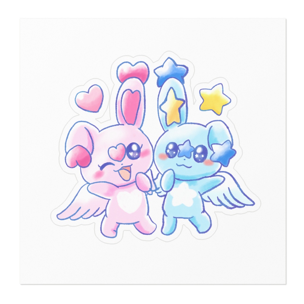 AngelRabbits ステッカー らぶうさ&ほしうさ
