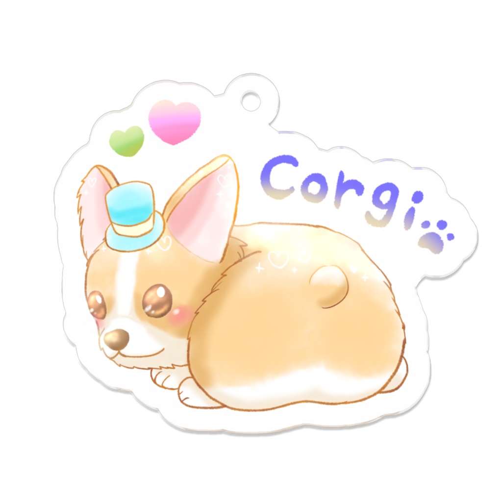 Happinessdogs アクリルキーホルダー コーギー